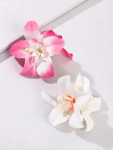 Boho Style Flower Design Hair Clip, 2024 New Style Cute Trendy Hair Clip, Fashionable Hair Accessories for Women, Hairstyles Ideas for Girls, Flower Hair Clips, Hair Clip Set