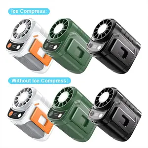 Powerful wind portable waist fan, ice-cooling function, ideal for outdoor work, sports and fitness activities, shopping, and leisure activities. Enjoy refreshing breezes anytime, anywhere with this long-lasting, low-noise fan.