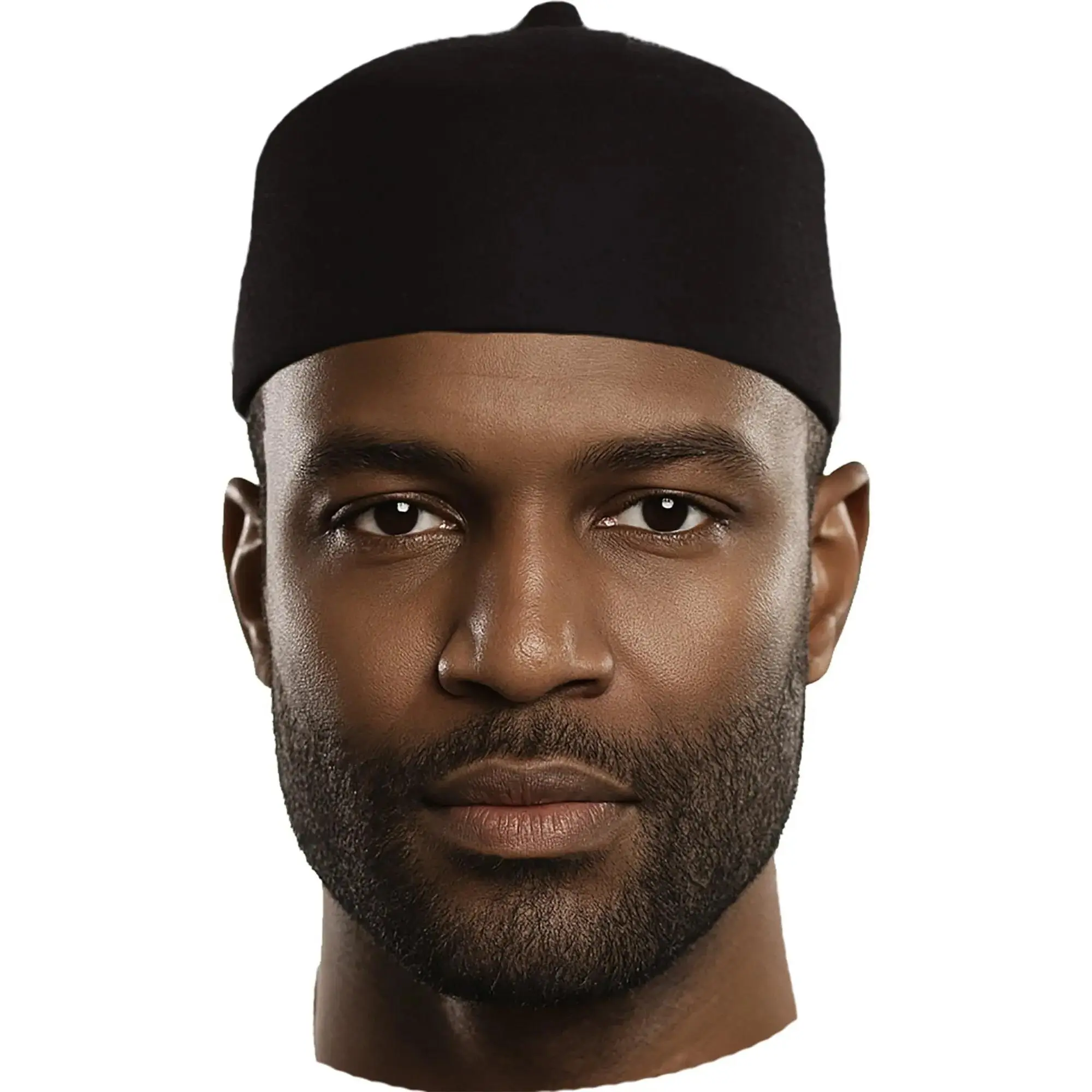 Black Wool Fez Hat for Men – Soft Felt Igbo Cap | Traditional African Hat Kufi -DPH357 | African Fashion | Dupsie's