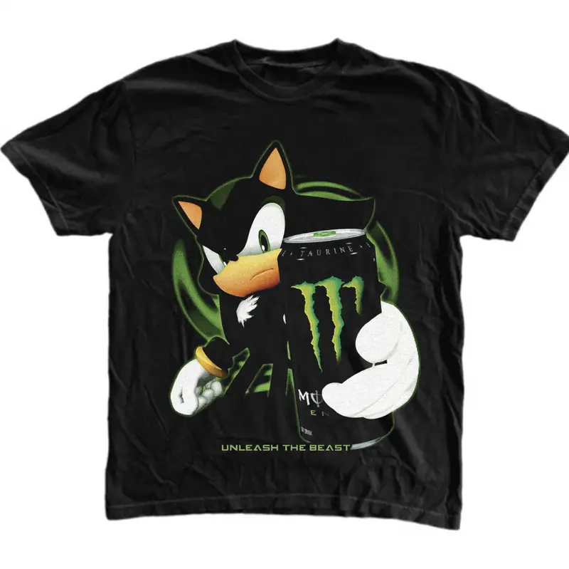 Unlesh The Beast T-Shirt, Shadow the Hedgehog Shirt, Sonic Shirt, Unisex Graphic Tees Gothic Grunge Y2k Emo Scene Amity Affliction Style Clothes Menswear Womenswear Streetwear
