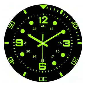 Luminous Vinyl Record Wall Clock, Home Decor, Silent Non-Ticking Mechanism, Classic Style, Perfect Gift for Parties & Birthdays, Batteries Not Included