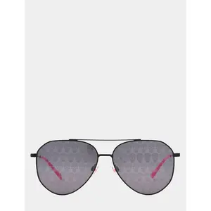 Betsey Johnson THE FINE PRINT AVIATOR SUNGLASSES BLACK