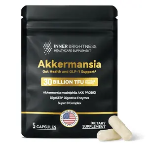 Akkermansia Probiotic AKK PROBIO with DigeSEB️ Digestive Enzymes & Vitamin B Complex, 3-in-1 Akkermansia with GRAS Certification, 30 Billion TFU, GLP-1 support, Good for Gut Health & Digestion, Trial Pack with 5 Capsules