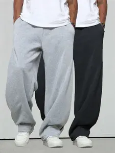Boys  Teenager Pants Sweatpants 2 Pack Pull On Fleece Athletic Jogger OutfitsClothes Dark Grey/Black Size8-16 Years