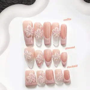 CuraTique Spring Collection | Pink Cat Eye | 10-Piece Set100% Handmade Nail Stickers, 3D Gel Nails, Reusable NailArt | 2026 SpringNails | Holiday Nails | Perfect Nail Art forVacations | Birthday Party & Gift Ideas
