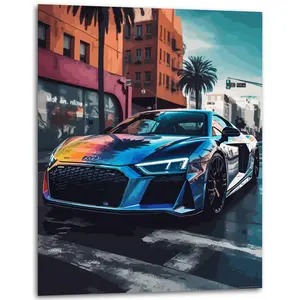 Alpha | 2018 R8 Poster - Car Posters for Boys Room - Car Wall Decor - Car Room Decor - Car Posters for Men | 11x14 Inches Unframed