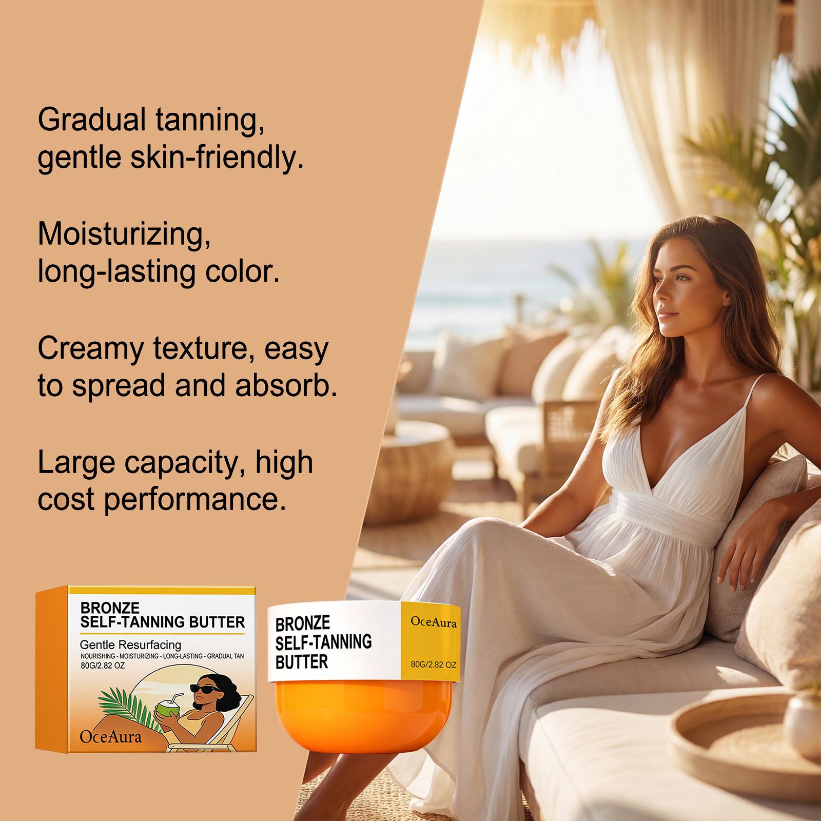 Bronze Gradual Tanning Butter – Hydrating Self-Tanning Butter for Body – No Orange Tones – 6.7 fl oz (150ml)