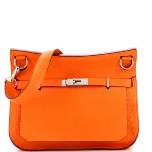 Pre-owned HERMÈS Leather Shoulder Bags Hermes Jypsiere Bag Clemence 28 by Rebag