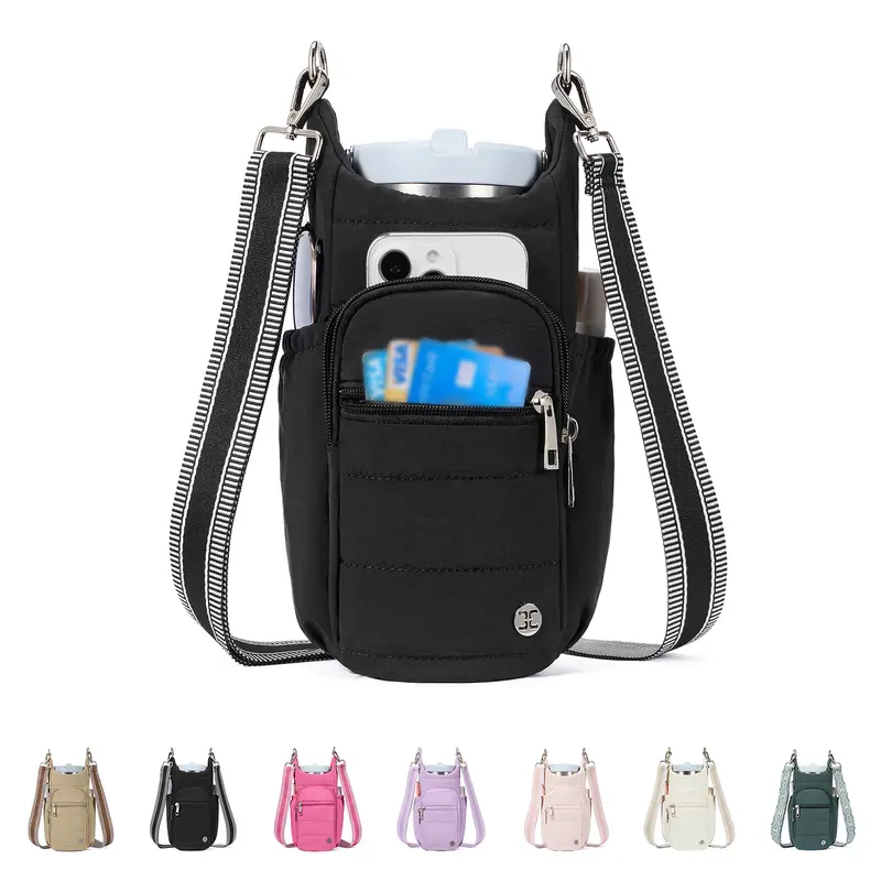 【Telena】 Crossbody Bags for Women and Men Cellphone Wallet Water Bottle Carrier Bag with Strap portable for Walking, Hiking, Cycling, Running Great Gift Purse Travel Essential #TikTokShopBlackFriday