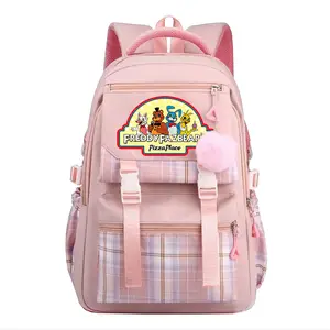 Men's Cartoon FNAF Backpacks Casual Business Backpack Travel Daypacks Business Bag Waterproof Multi-Function - Pink