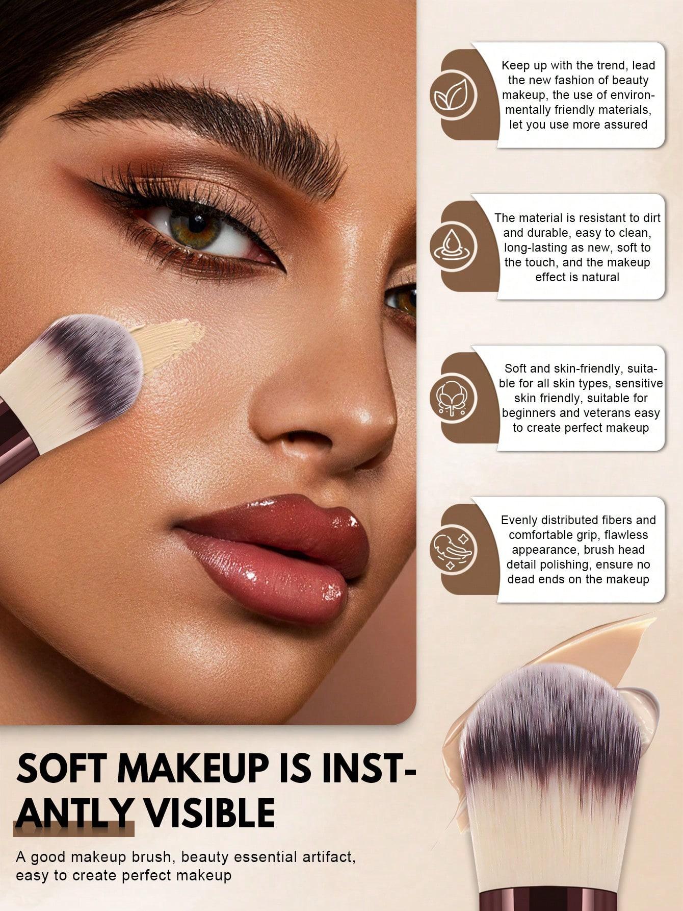 29PCS All-In-One Professional Makeup Tools Set with Waterproof Multi-Functional Zipper Cosmetic & Toiletry Bag, 15PCS Makeup Brushes, 3+3PCS Makeup Sponges, 3PCS Triangle Powder Puffs, 3PCS Mini Air Cushion Powder Puffs & Makeup Brush Cleaning Tool, Flawl