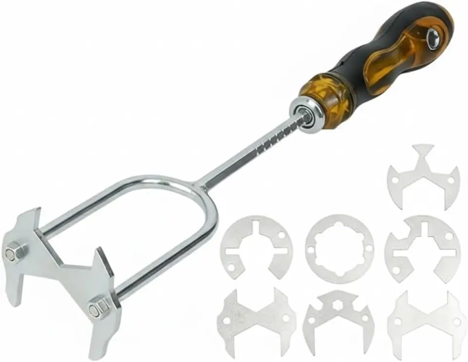 21-in-1 Telescopic Multifunctional Sink Wrench Complete Kit, Car Repair Assembly & Disassembly Tool - 7 Interchangeable Heads, Faucet Tool, Adjustable Multitool for Tight Kitchen & Bathroom Spaces