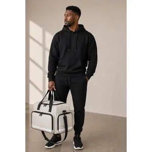 KYNDEO Onyx Canvas Utility Bag, Durable Ivory Carry-All for Gym & Travel with Removable Compartments, Reflective Details & Pockets