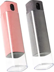 Touchscreen Screen Cleaner Kit 2 Pcs, Phone, Tablet and Car Screen Cleaner, Two in One Spray and Microfiber Cloth(Grey&Pink) Camera Smartphone