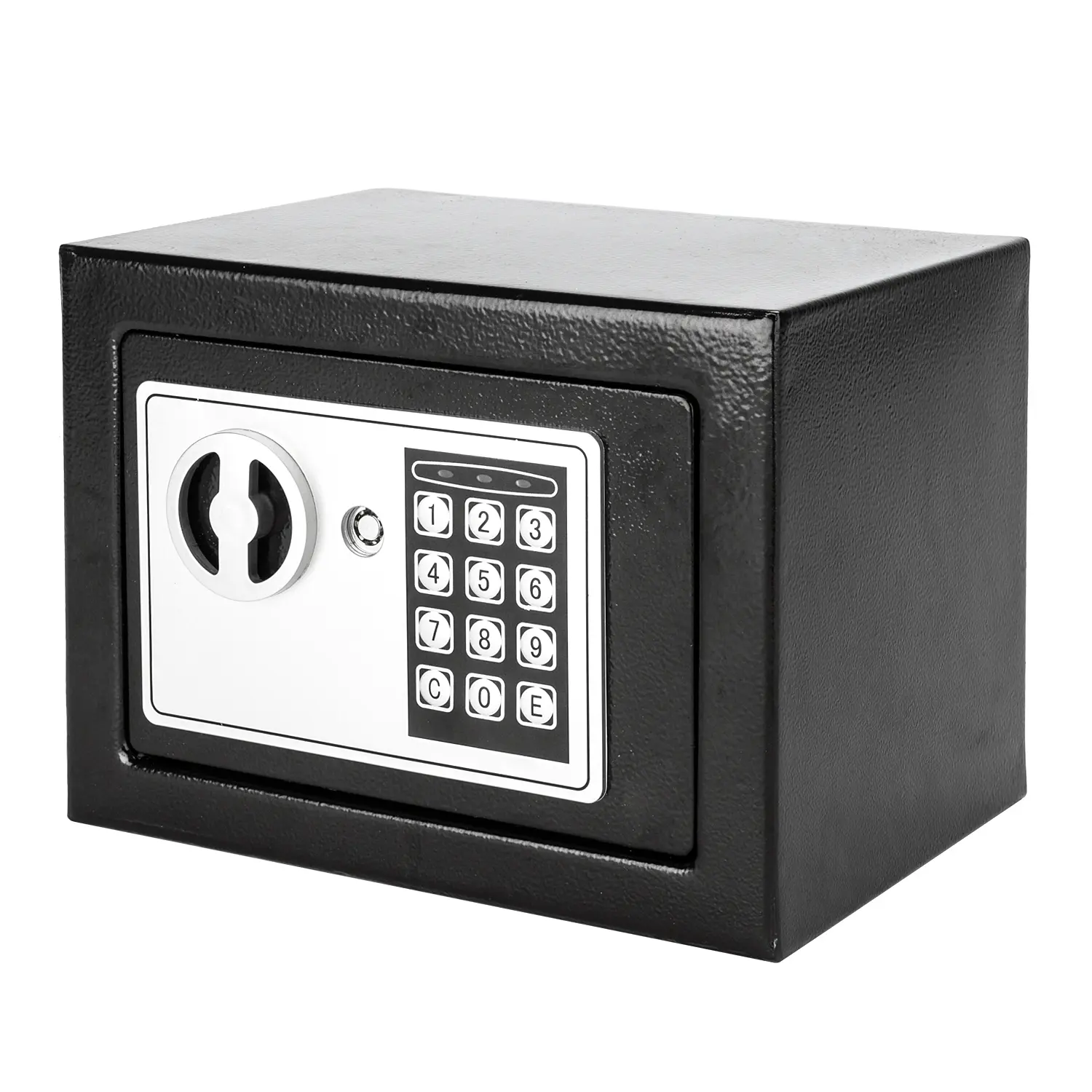 Portable Vault Safe Box (8.9x6.5x4.3in) - Compact Mini Electronic Digital, Password Keypad Access with Reset & Key Lock, Solid Steel, 4 Batteries Included, Money Safe for Cash for Home & Office Valuables Storage for Kids & Parents
