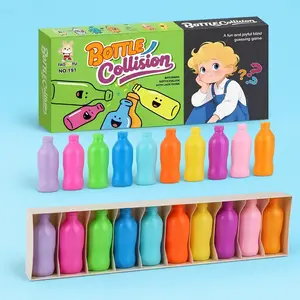 20pcs Match the Bottle Color Game – Colorful Plastic Bottle Collide Game for Kids & Adults, Logical Thinking & Concentration Training, Fun Family Party Game Night Activity & Fun Gifts
