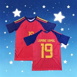 2026 Season Red No.19 Yamal Short sleeve Soccer jersey