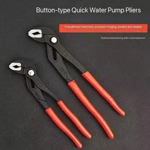 Quick Release Pump Clamp Set, Large & Small Versatile Sizes Cr-V Steel Groove Joint Pliers, Adjustable Design Tongue and Slot Clamps, Quick Release Feature for Home Repair and Plumbing