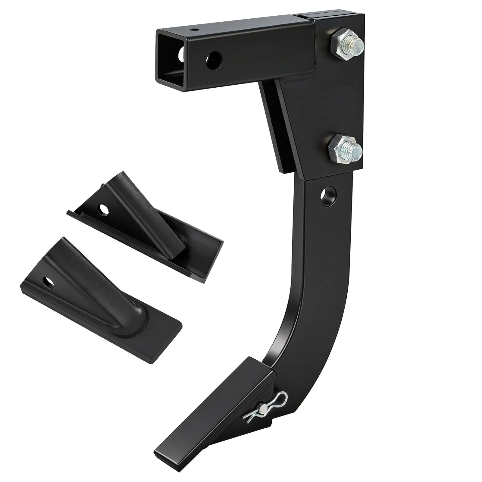 Sweetcrispy Hitch Mounted Ripper Middle Buster Plow, 2" Receiver Garden Tool for ATV/UTV Tractor, 16" Rigid Drop Shank, Replaceable Teeth, Alloy Steel Construction, Adjustable Depth, Vehicle Accessories with Mounting Hardware