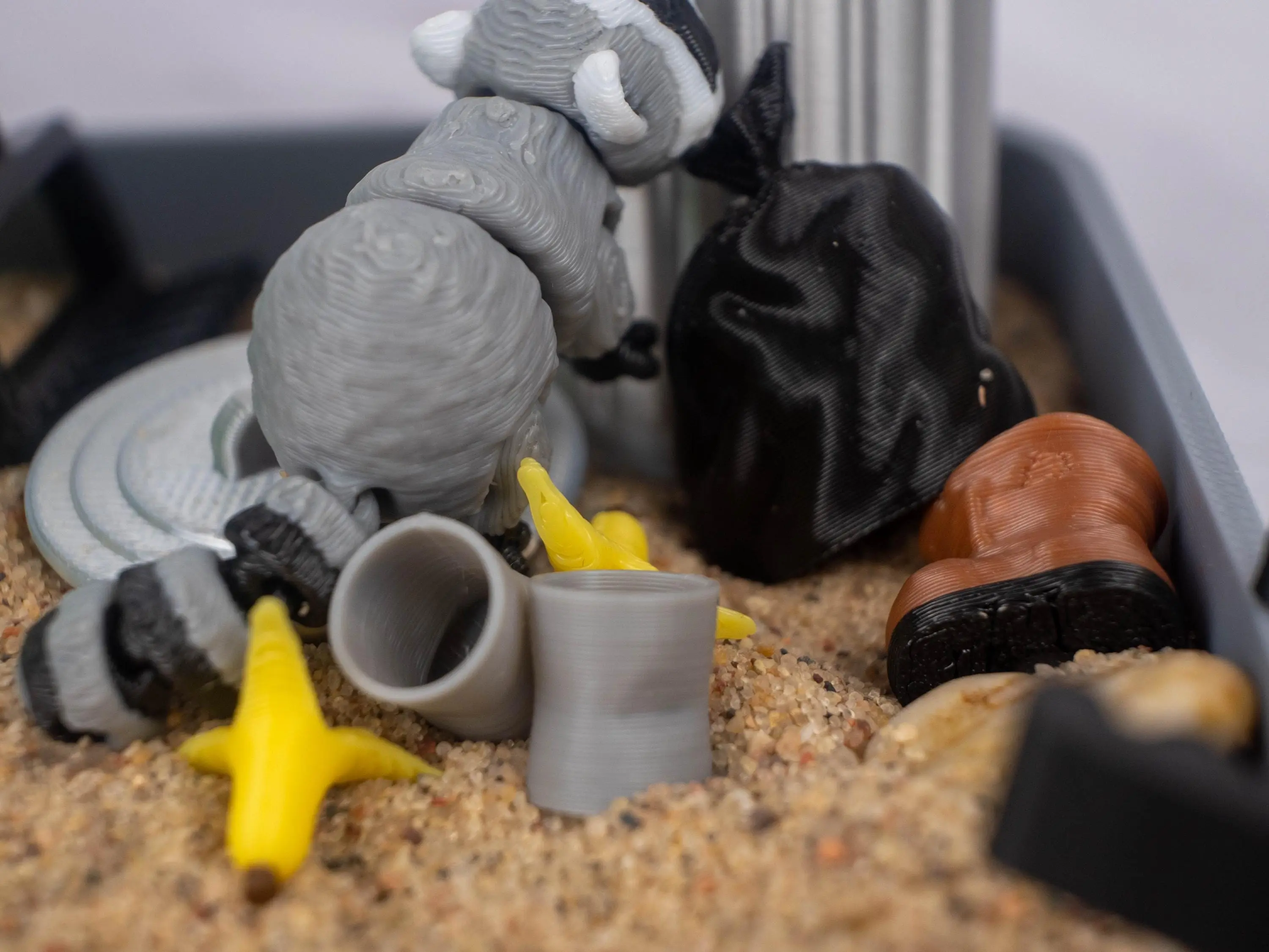 Garbage Fire Zen Garden - Fidget Dumpster Sandbox - Cubicle Decor