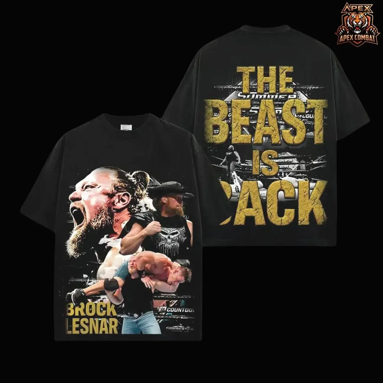 'The Beast Is Back' Brock Lesnar Beast WWE Legend Premium Wrestling T Shirt 100% Cotton T-Shirt The Charismatic Army, Team Xtreme Shirt, WWE Fans Shirt, WWE Event Outfit LW3