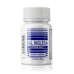 Sal Inglesa Epsom Salt for Constipation Relief and Muscle Relaxation, Laxative Magnesium Powder, 2.82 oz Bottle