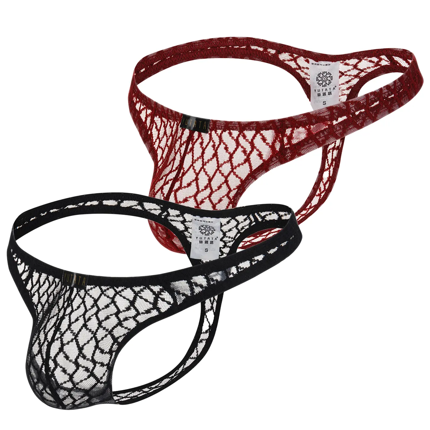 Bleso Men's Sexy See-Through Mesh Thong G-String, Breathable Stretchy Nylon Underwear for All-Day Wear, Menswear, Silk, Gay, Straight, Fishnet, Silky, Nylon Fabric, Role Play, Airy Mesh, Comfortable Stretch Men's Briefs, Male Underwear, Bun Hugger Men's B