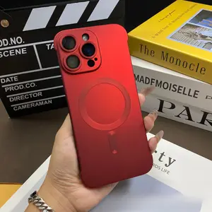Borderless Magnetic Phone Case Compatible with iPhone 15, 16 Pro Max New Matte Phone Cover Protection Protective Smartphone Cellphone Casing iphone