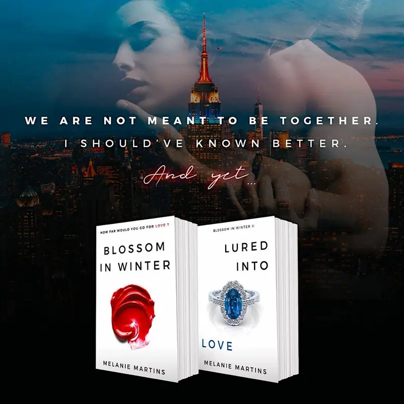 Literature & Art Series Forbidden Love Story Book Bundle - Melanie Martins' English Romance Fiction (Books 1-2, Wall Street Heat Themed, Lured Into Love) Paperback Edition, Soft Cover with Bookmark for Readers Worldwide