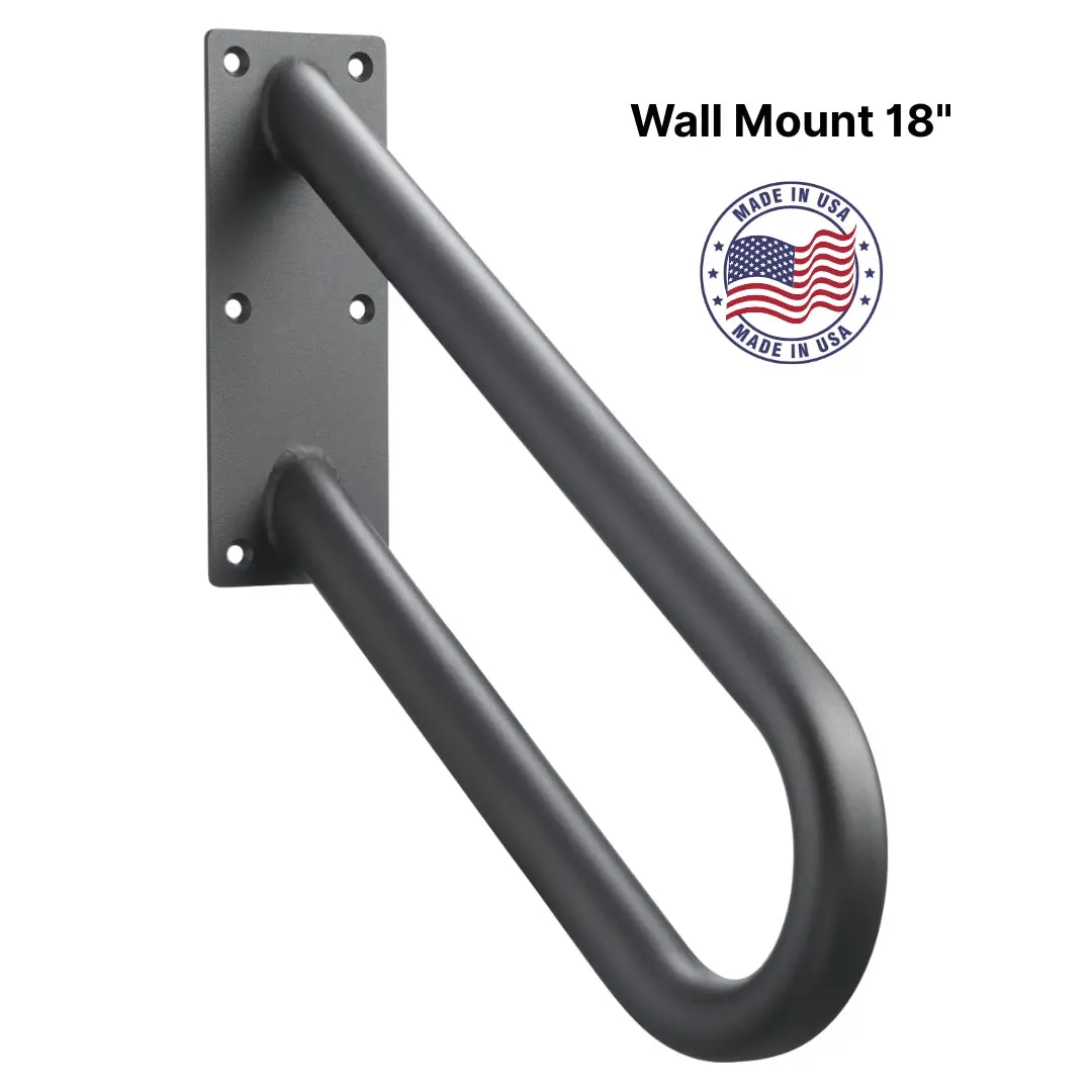 Hold Tight Handrails Steel Wall Mount Handrail - Heavy Duty Stair Railing for Decks, Porch, Mobile Homes, Short Stairway - Weatherproof & Non-Slip Powder Coated Finish