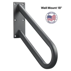 Hold Tight Handrails Steel Wall Mount Handrail - Heavy Duty Stair Railing for Decks, Porch, Mobile Homes, Short Stairway - Weatherproof & Non-Slip Powder Coated Finish