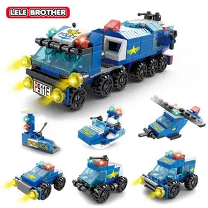 [LELE BROTHER] - 6 in 1 SWAT Car Building Blocks Set - 147 Pieces Kids Building Blocks - Birthday Christmas Creative Set Gift - For Ages 6+