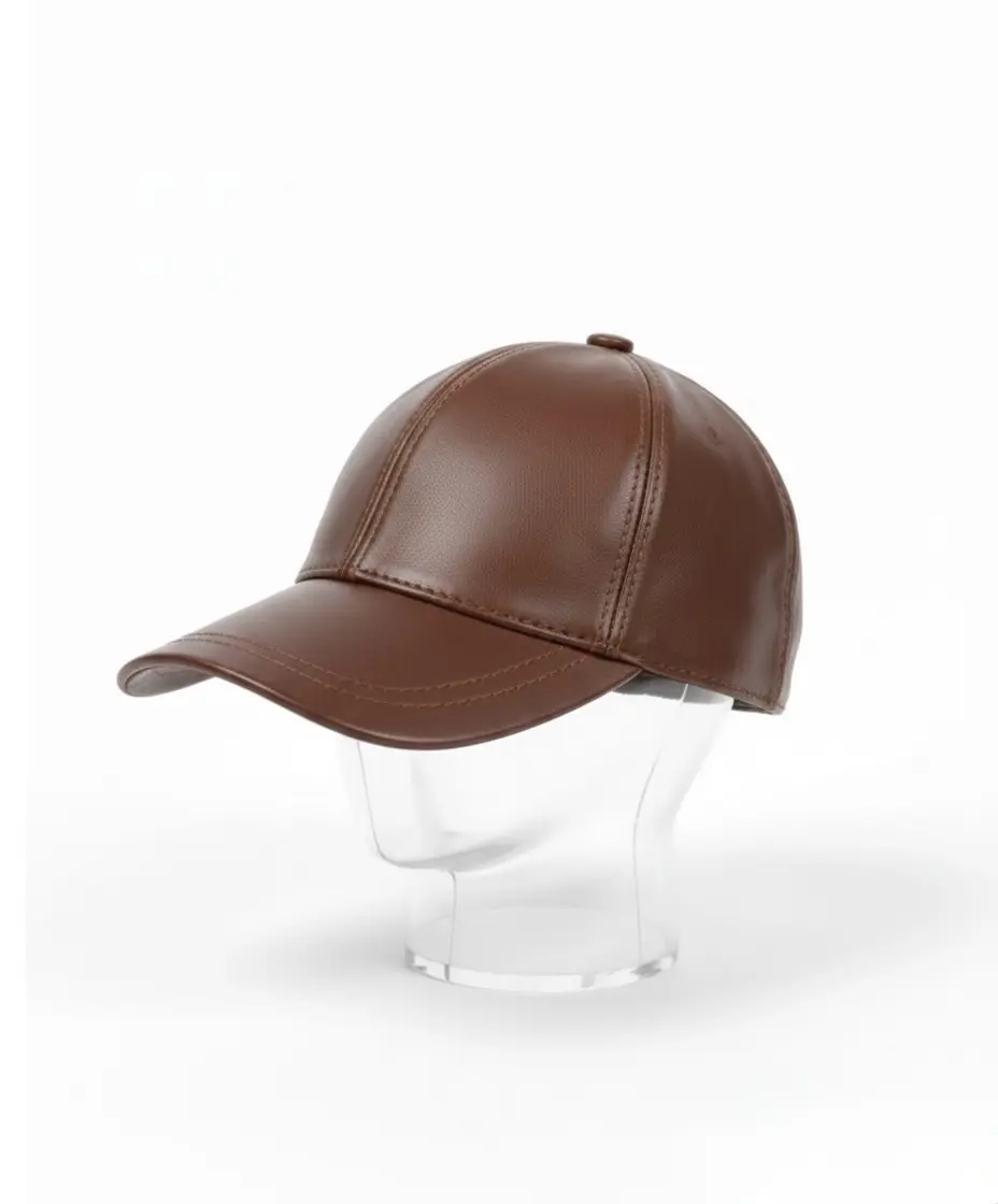 Genuine Leather Cap Brown Leather Baseball Cap Handmade Leather Cap Unisex