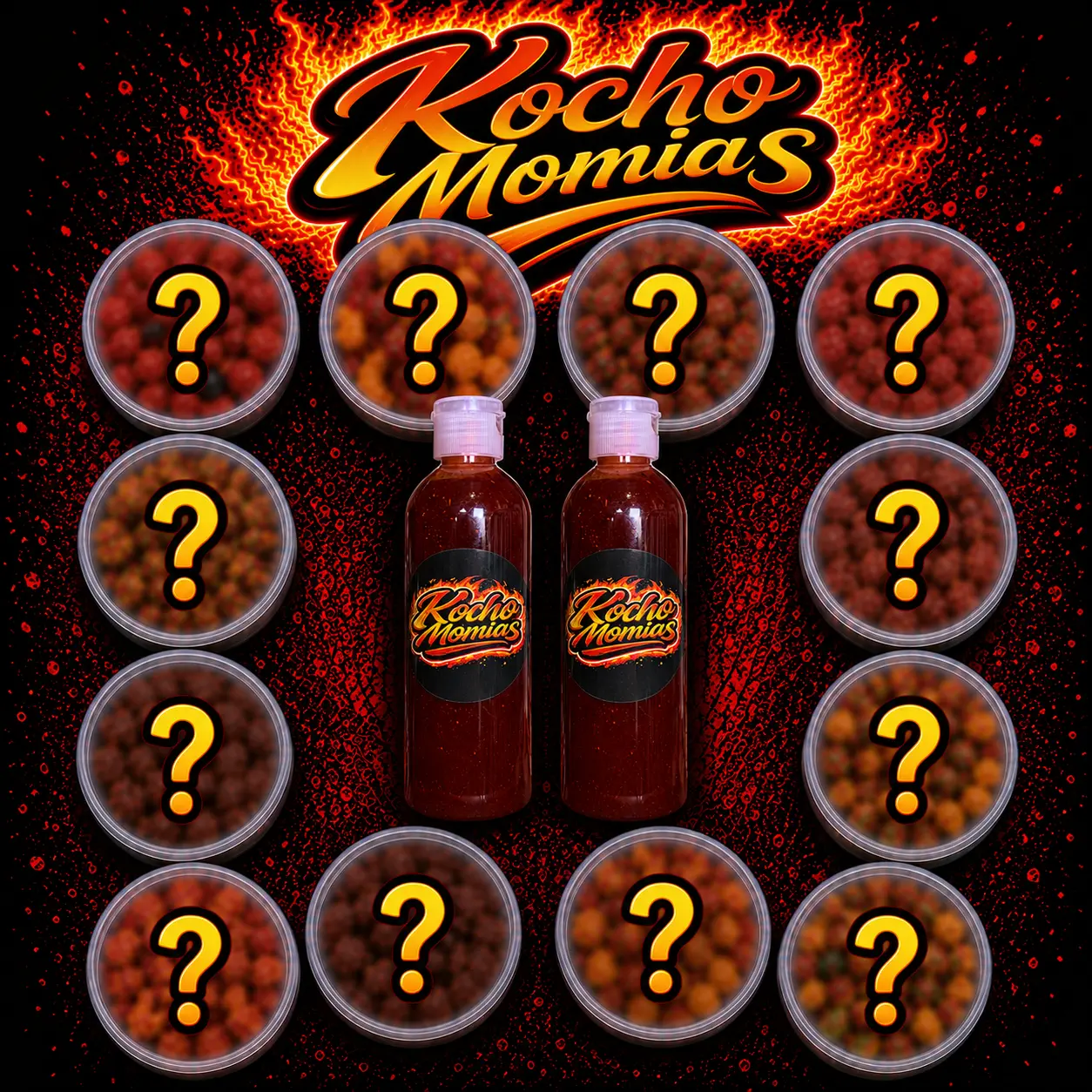 KochoMomias Enchilado Party Pack | Pick 12 Sweet and Spicy Chamoy Candy get 2 Free 8oz Chamoy