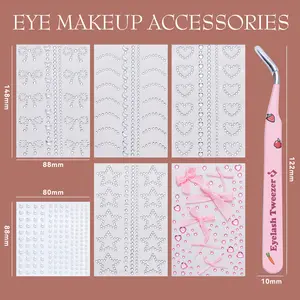 DIY Face Gems, Hair Gems, Self Adhesive Face Gems, Eye Gems, DIY Gems Facial Makeup Accessories jewelry gift fashion ring party Stickers Crafts Rhinestones Eyelash Twizzlers