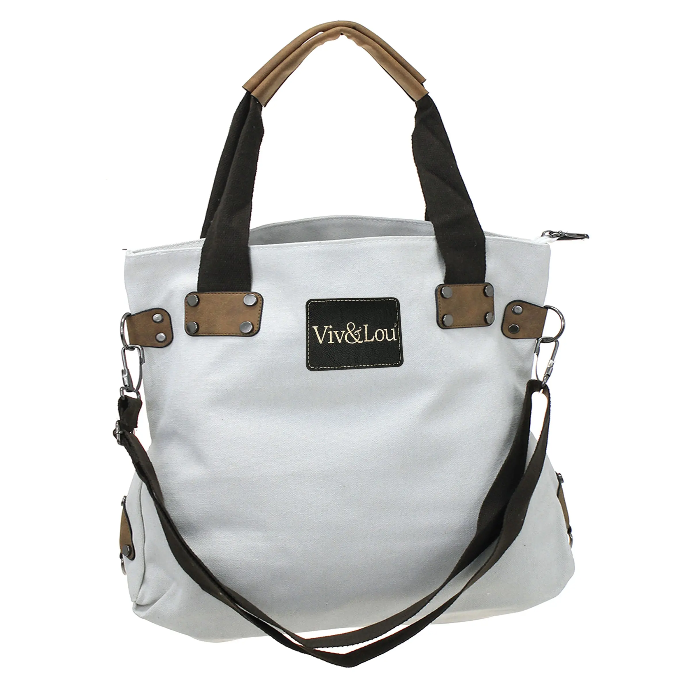 Viv&Lou® Large Heavy Canvas Sac Tote Oversized Travel Shopping Carryall Bag #MB374W-VLXK
