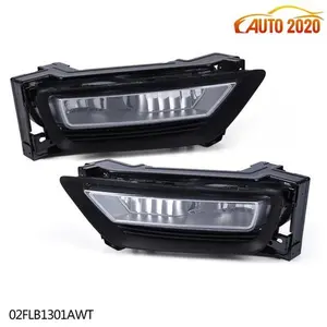 Fit For 13-15 Honda Accord Sedan Clear Fog Light Lamps Kit w/ Switch Bulbs Bezel