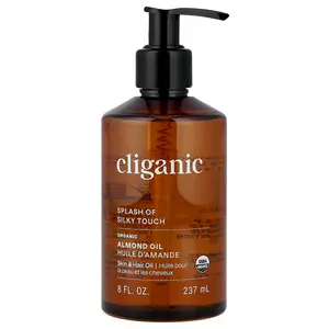 Cliganic Organic Almond Oil, 8 fl oz (237 ml)