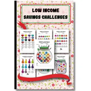 Savings Challenge Planner for Low-Income Individuals: Fun, Easy Money-Saving Book with Daily, Weekly Trackers to Save $50-$1000 in Cash