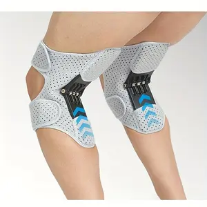 Adjustable Knee Stabilizer - 1pc Adjustable Knee Brace with Spring Booster Polyester Elasticity Pad, Suitable for Weak, Elderly or Cold Legs - Hand Washable, Non-Electric Weightlifting Knee Support Healthcare Tool