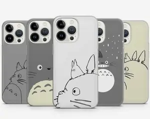Charming Totoro Phone Case, Ghibli Studio Cover Compatible with iPhone X, 11, 12, 13, 14, 15, 16, 17 Plus Pro Promax & SS Galaxy S21-26 Series