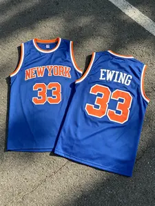 New York 33 Patrick Ewing Basketball Jersey, Quick-Dry Casual Tank Top, Breathable Sports Wear, Ideal for Training and Daily Use