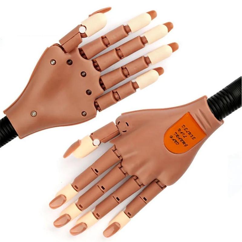 Professional Manicure Practice Hand, 1 Box Manicure Training Practice Hand Model with False Nails, Manicure Tool for Home & Salon Use, DIY Manicure Supplies, Nail Art Tools