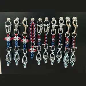 Red, Silver, Blue - Patriotic Glove clips and Rearview Mirror Cross