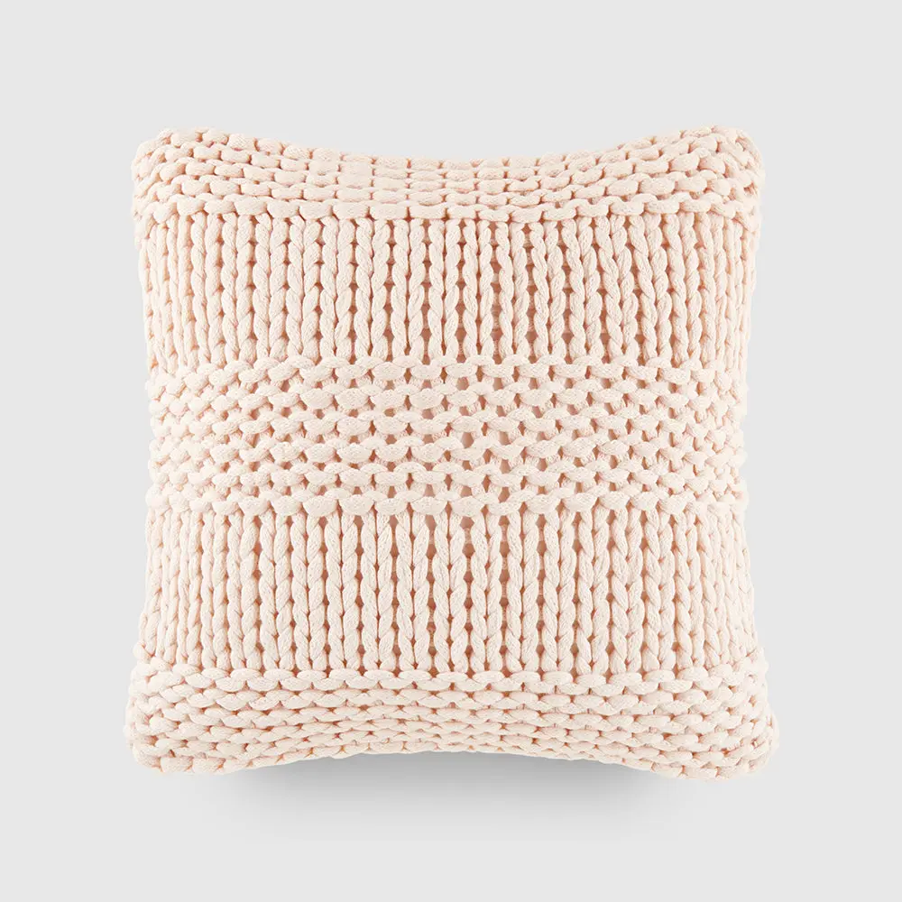 Chunky Knit Stitch Throw Pillow Cover & Insert