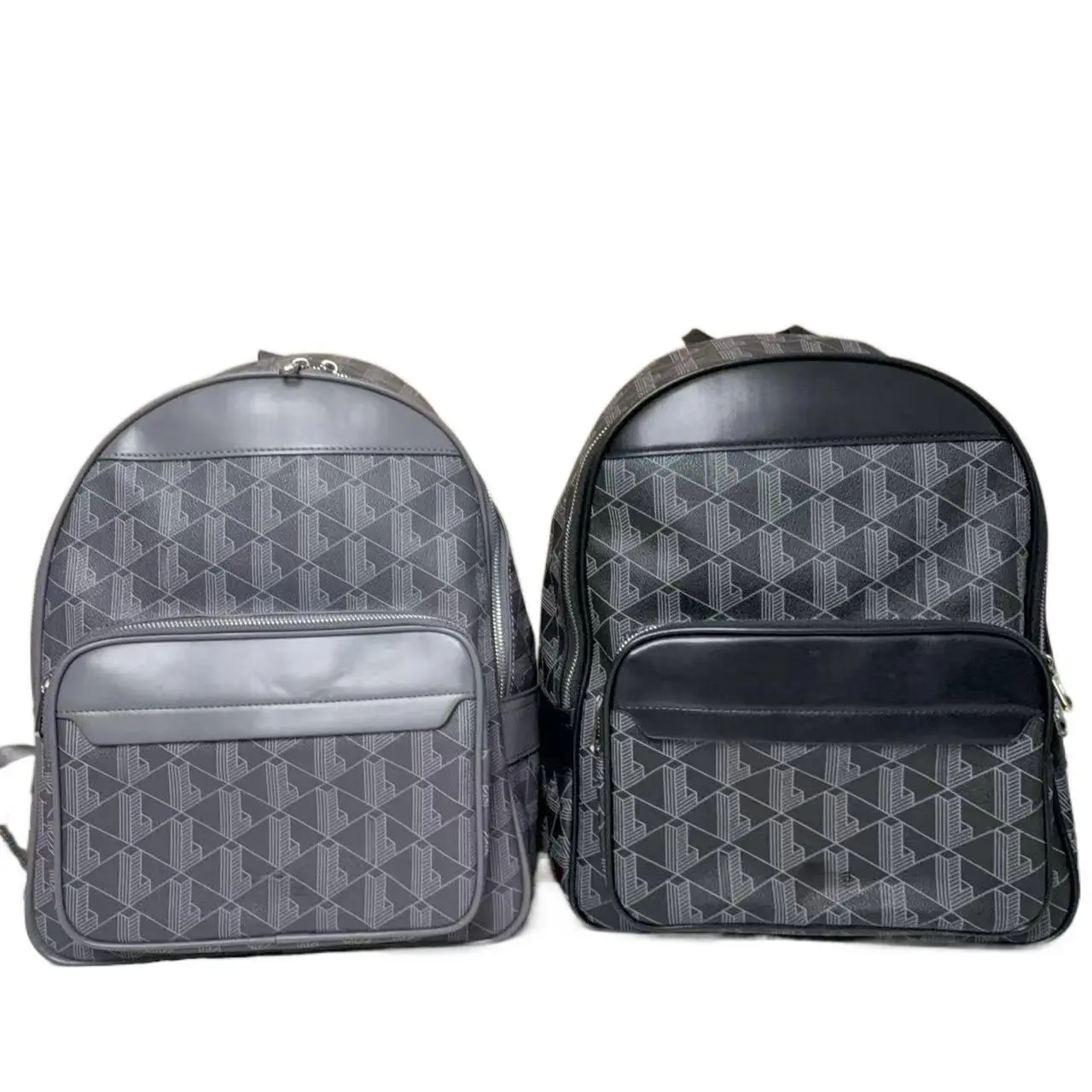 2026 Men's Backpack with Striped Letters, Casual Backpack, Classic Vintage Pattern, Large Capacity Unisex Backpack