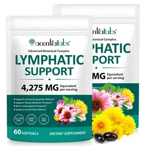 Acentiallabs Lymphatic Drainage Supplement 240 Capsules - 21-in-1 Herbal Blend with Echinacea, Burdock Root, Red Clover & Turmeric for Natural Detox Support & Healthy Circulation*, Non-GMO, Gluten-Free, 4-Month Supply (240 Count)