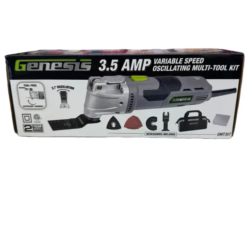 Genesis True Value 3.5 A Variable-Speed Oscillating Multi-Tool Kit, Power Tool for Home Repairs & DIY Projects