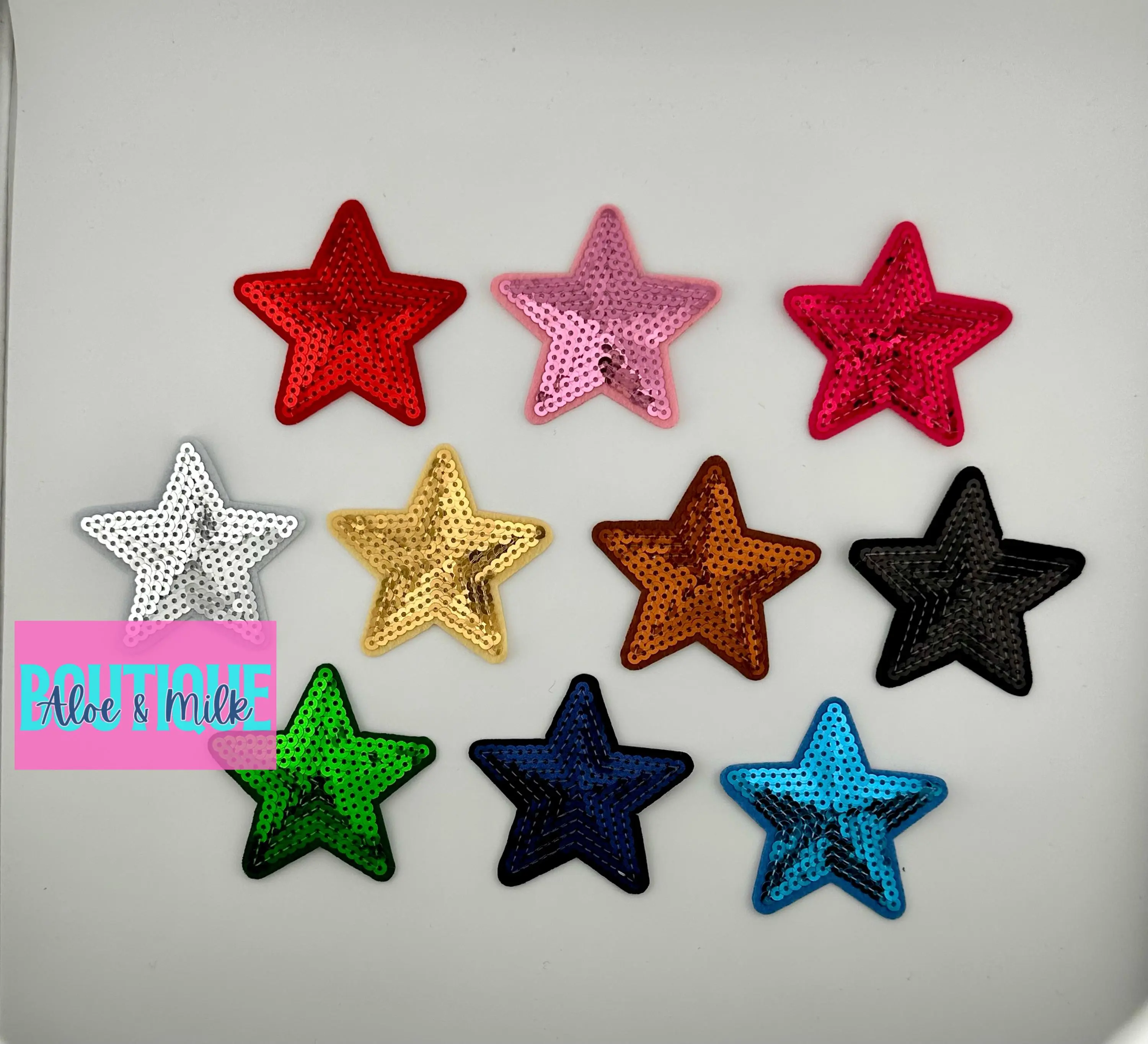 Sequin Star Medium 8.5cm, sequin patches, dance patches, cheer patch, sequin star patch, game day patches