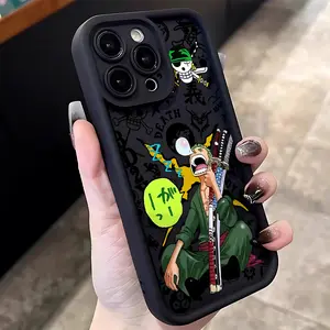 Anime One-Pieces New Zoros Cool Phone Case Casing Suitable for iPhone 17 16e 16 15 14 13 12 11 Mini Pro Max Air X XR XSMAX 8 7 Plus Anti Fall Soft TPU Back Cover Accessories